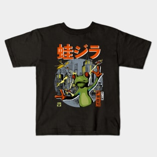 Godzilla-Frogzilla City Invasion Kids T-Shirt